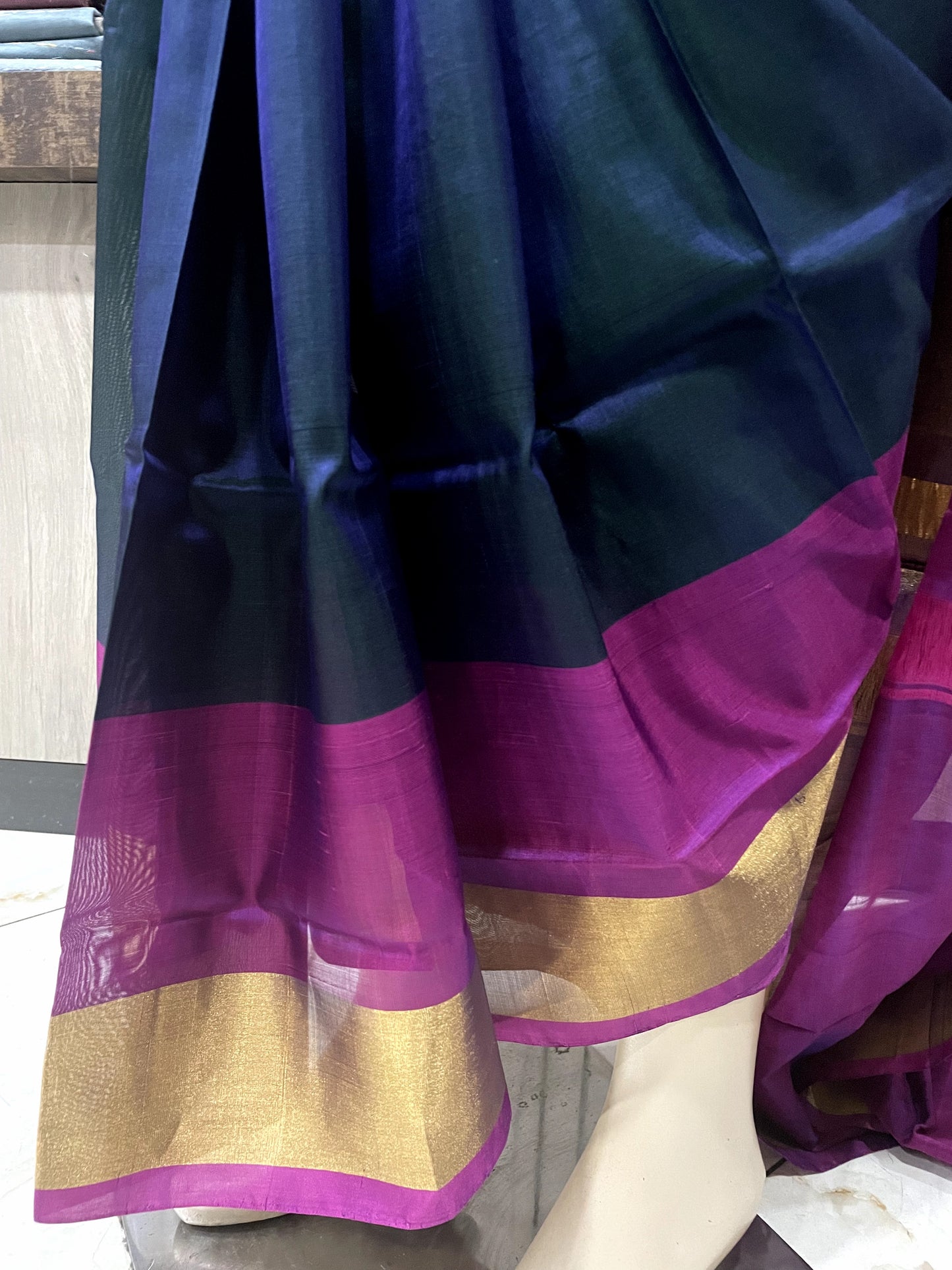 SP24A172 Blue Rose Pure Handloom Uppada Silk Saree