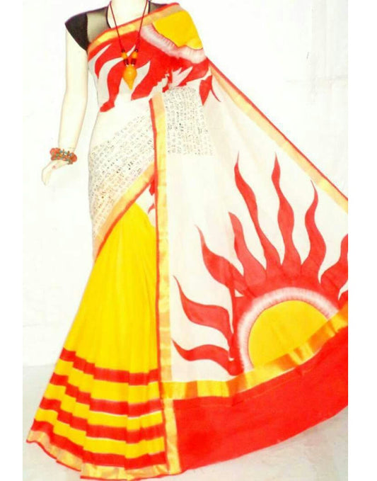pj-yellow-red-hand-block-painted-kerala-cotton-saree-kcbadi030