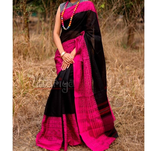 Pink Pure Bengal cotton Saree