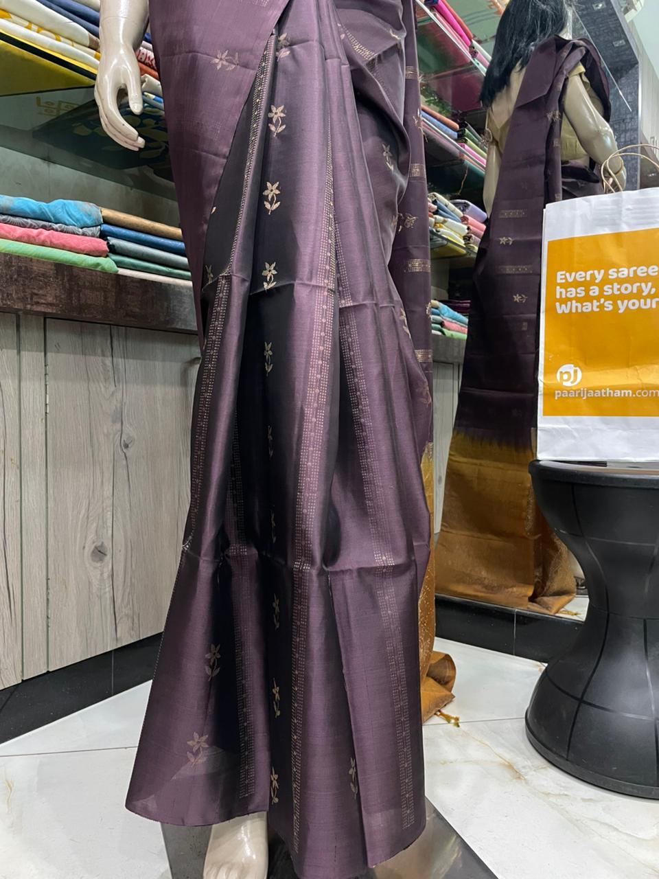 OT25A070 Deep Maroon Pure Handloom Soft Silk Saree