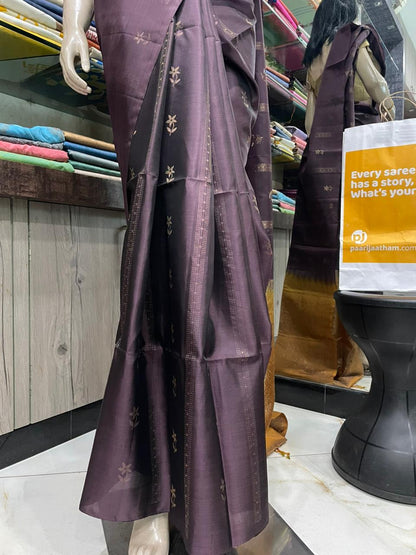 OT25A070 Deep Maroon Pure Handloom Soft Silk Saree