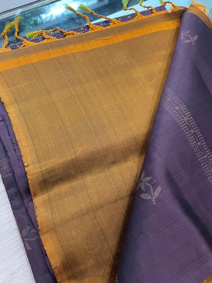 OT25A070 Deep Maroon Pure Handloom Soft Silk Saree