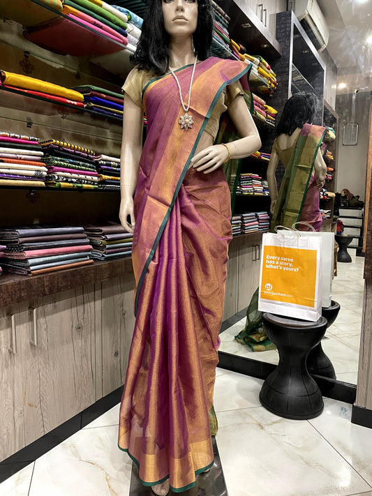 SP24A046 Rose Green Pure Handloom Uppada Silk Saree