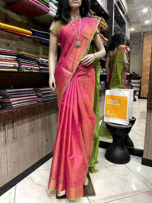 SP24A050 Rose Green Pure Handloom Uppada Silk Saree