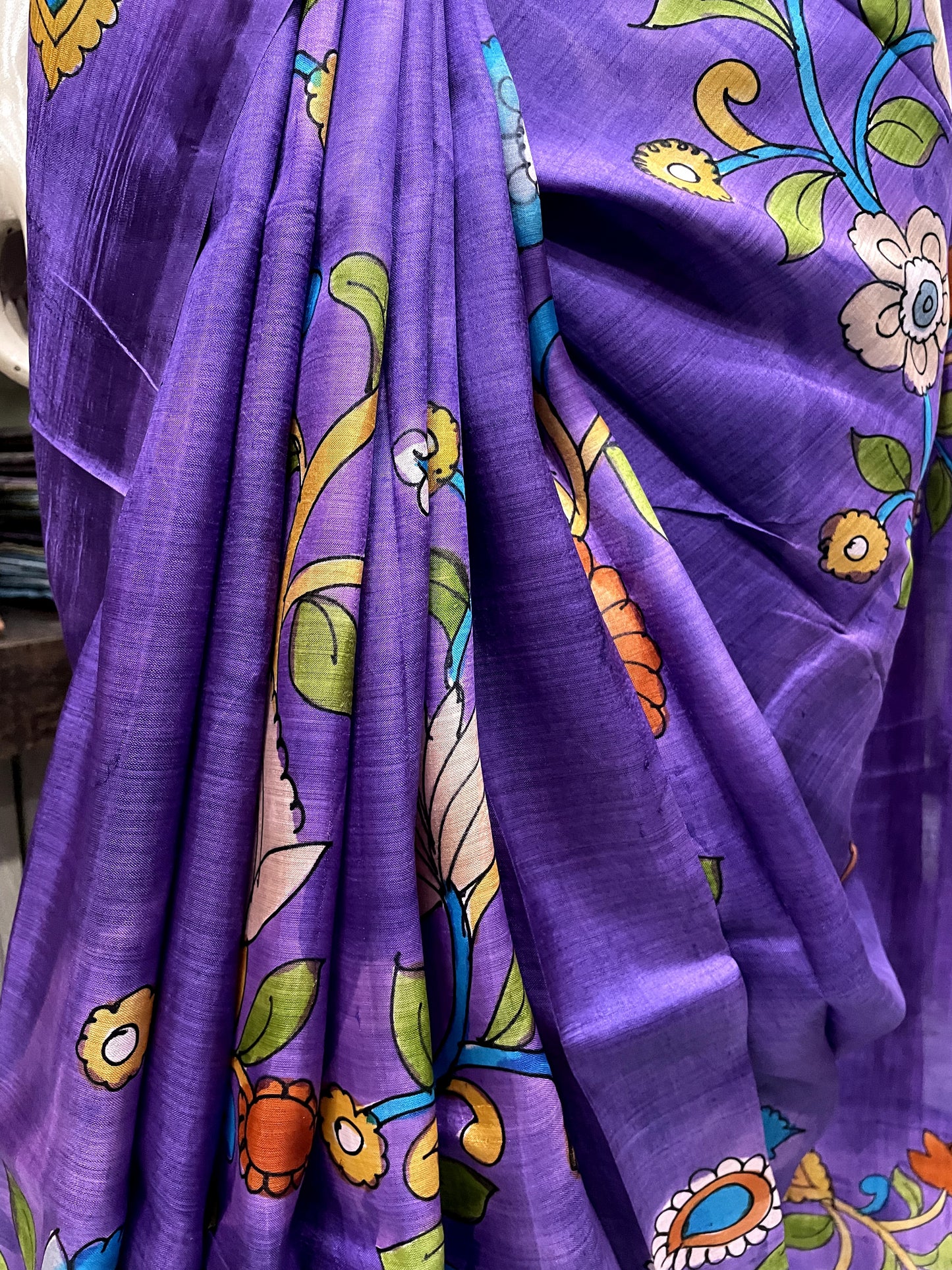 SP24A162 Violet Green Pure Bishnupuri Silk Saree