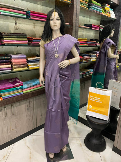 SP25A017 Lavender Pure Handloom Soft Silk Saree