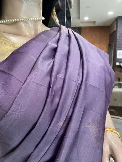 SP25A017 Lavender Pure Handloom Soft Silk Saree