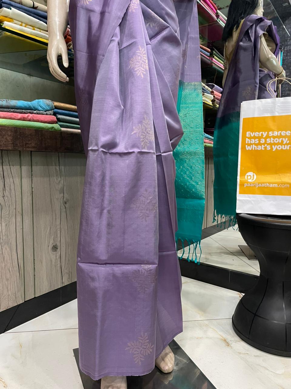 SP25A017 Lavender Pure Handloom Soft Silk Saree