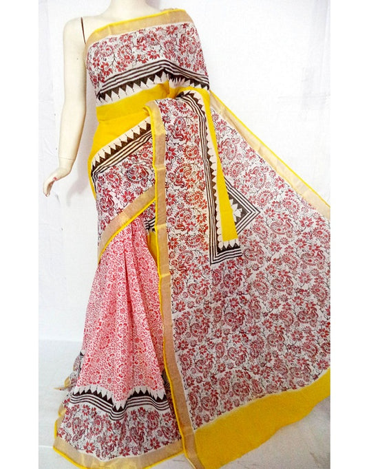 pj-pink-yellow-floral-hand-block-painted-kerala-cotton-saree-kcbadi002