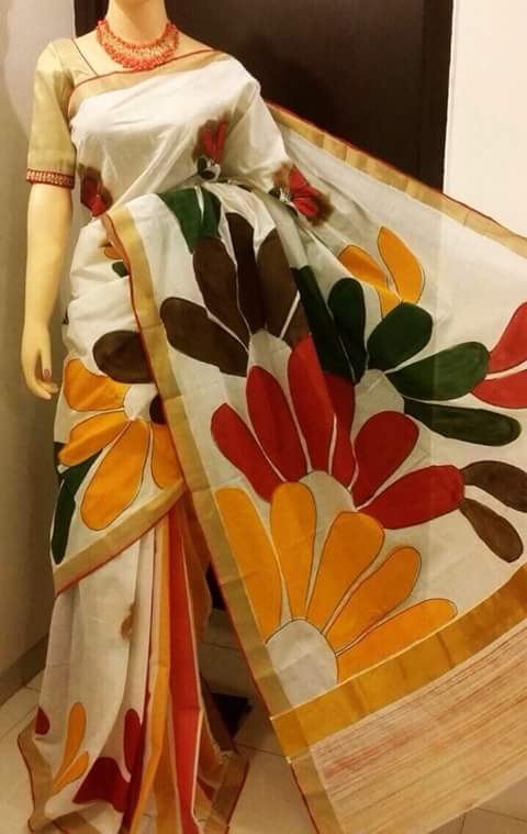 pj-multi-floral-hand-painted-kerala-cotton-saree-kcadi034