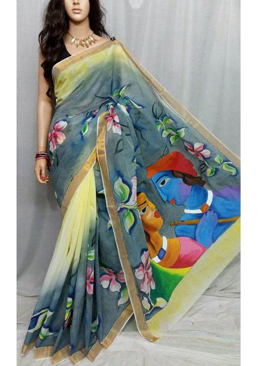 pj-radha-krishna-floral-hand-painted-kerala-cotton-saree-kcadi004