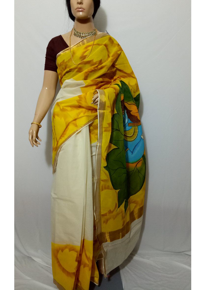 pj-hand-painted-kerala-cotton-saree-kcadi081