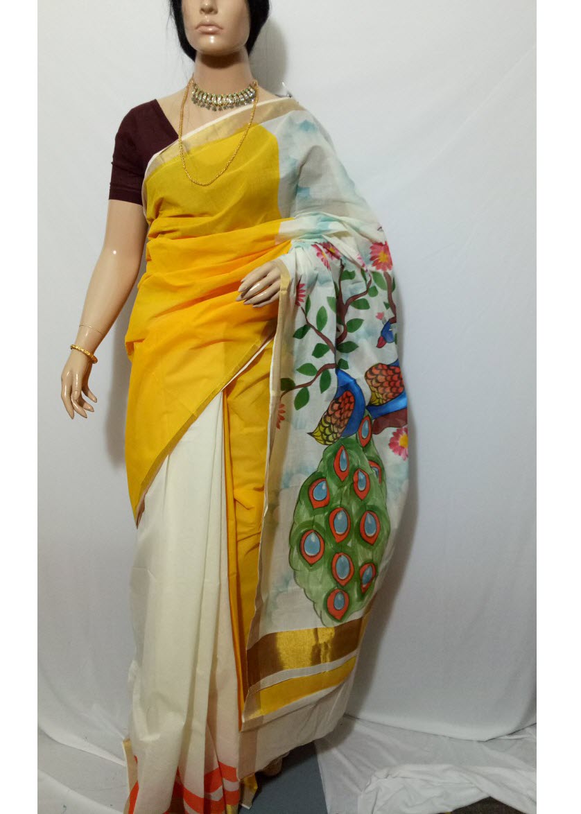 pj-hand-painted-kerala-cotton-saree-kcadi082