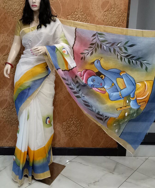 pj-hand-painted-kerala-cotton-saree-kcadi101