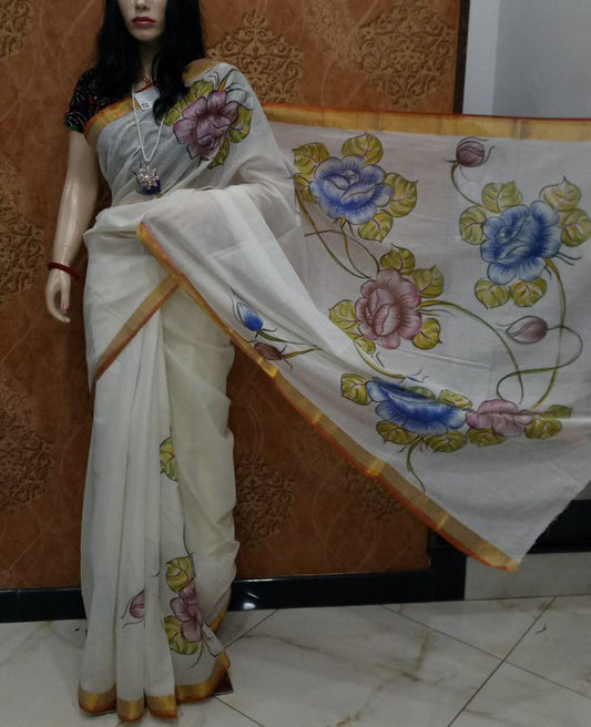 pj-hand-painted-kerala-cotton-saree-kcadi102