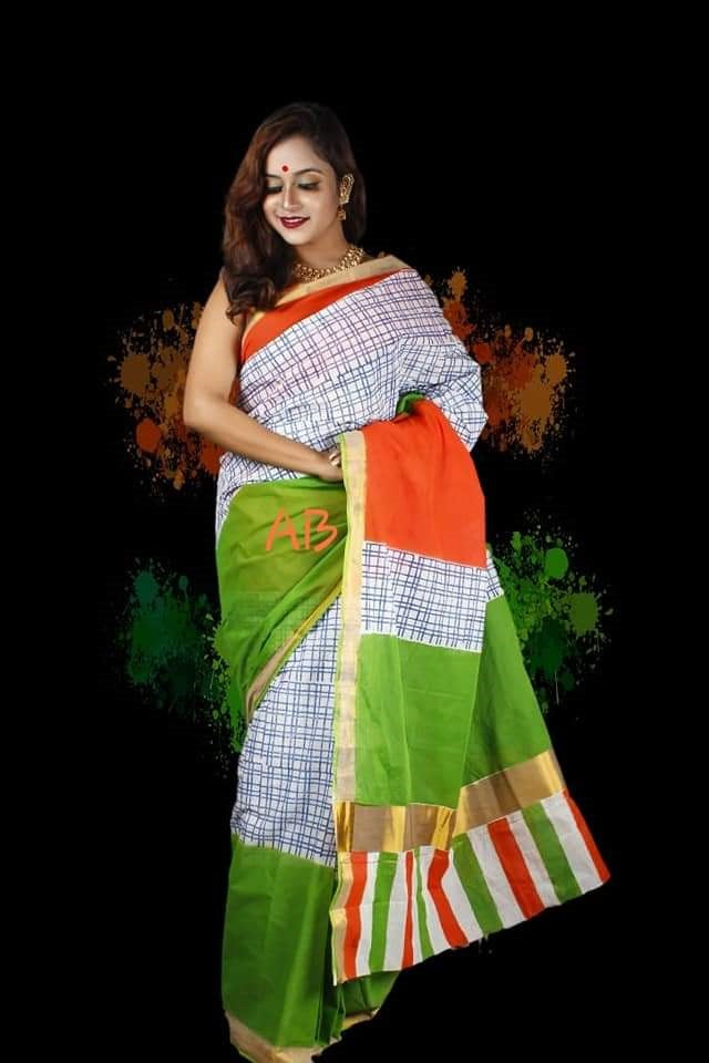 pj-white-green-hand-painted-kerala-cotton-saree-ja20sn049