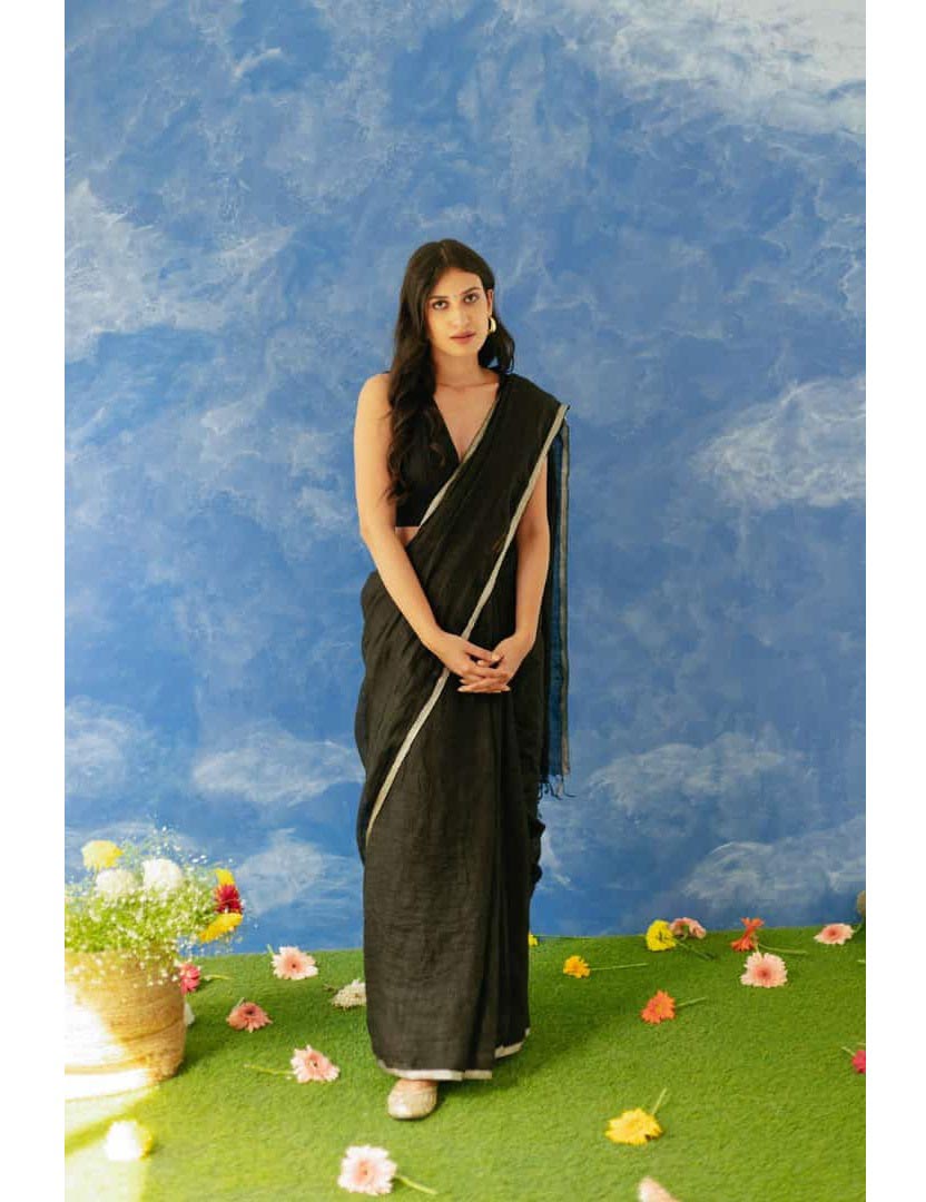 Linen saree